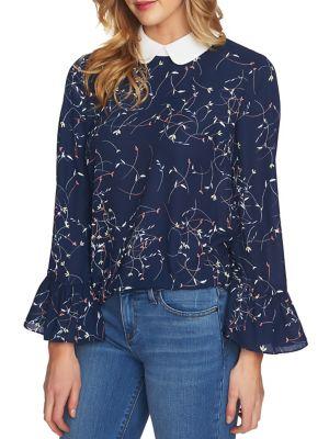 Cece Jardin Ditsy Swirl Blouse