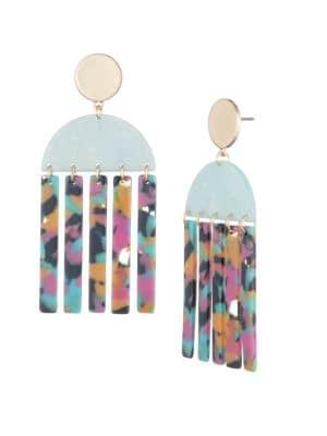 Trina By Trina Turk Meet Me In Malibu Goldtone Fringe Drop Earrings