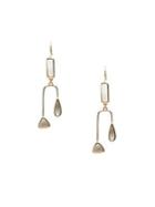 Sole Society Goldtone And Crystal Dangle Earrings