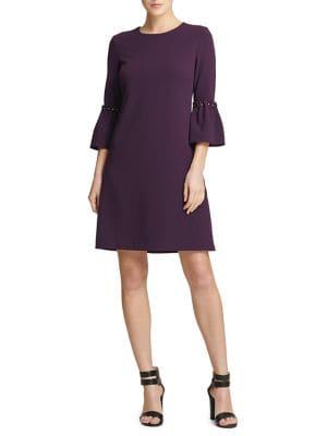 Donna Karan Trumpet Sleeve Mini Dress