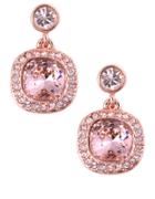 Givenchy Rose Gold And Vintage Rose Swarovski Crystal Drop Earrings