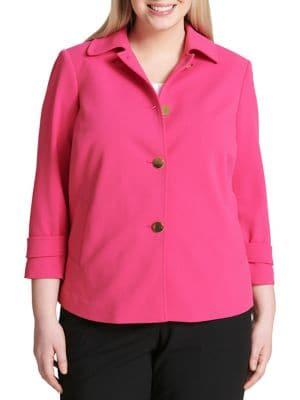 Calvin Klein Plus Plus Quarter-sleeve Jacket