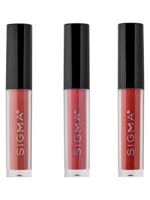 Sigma Beauty Kiss Me 3-piece Liquid Lipstick Set