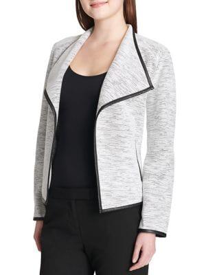 Calvin Klein Heathered Knit Flyaway Jacket