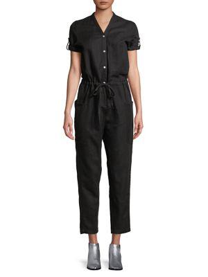 Caara Cropped Cotton Jumpsuit