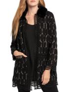 Nic+zoe Somewhere To Be Faux-fur Trim Jacket