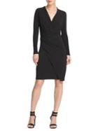 Donna Karan Long-sleeve Jersey Wrap Dress