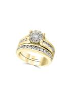 Effy D' Oro 14k Yellow Gold & Diamond Bridal Ring