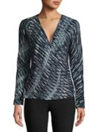 Nic+zoe Printed Long-sleeve Top