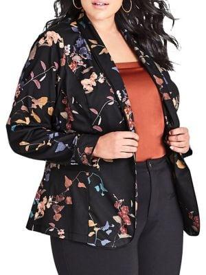 City Chic Plus Sensai Printed Jacket
