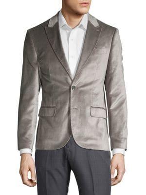 Karl Lagerfeld Paris Velvet Peak-lapel Sportcoat