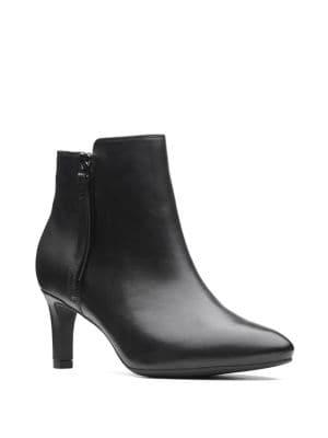 Clarks Calla Blossom Leather Booties