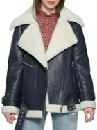 Walter Baker Celine Leather Faux Fur Jacket