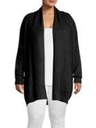 Lord & Taylor Plus Open-front Cashmere Cardigan
