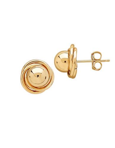Lord & Taylor 14k Gold Love Knot Ball Stud Earrings