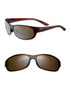 Maui Jim Twin Falls Rounded Polarized Rectangular Sunglasses