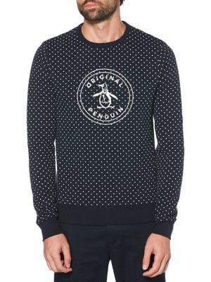 Original Penguin Star Print Logo Long Sleeve Sweatshirt