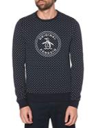 Original Penguin Star Print Logo Long Sleeve Sweatshirt