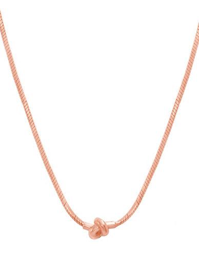 Lord & Taylor Knotted Rose Goldtone Necklace