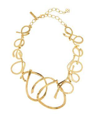 Oscar De La Renta Abstract Goldtone Twisted Necklace