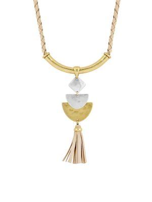 Lucky Brand Two-tone Mixed Media Necklace