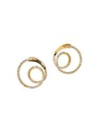 Vince Camuto Goldtone And Crystal Twist Wrap-around Pave Earrings
