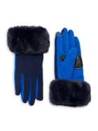 Echo Wool & Cashmere Faux-fur Gloves