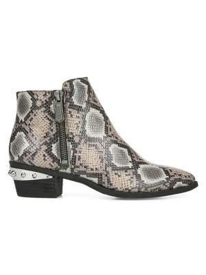 Circus By Sam Edelman Highland Snakeskin-print Booties