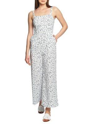 1.state Floral-print Wide-leg Jumpsuit