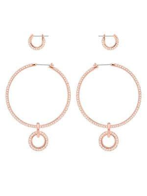 Swarovski Stone Six-piece Rose-goldplated Earrings Set
