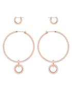 Swarovski Stone Six-piece Rose-goldplated Earrings Set