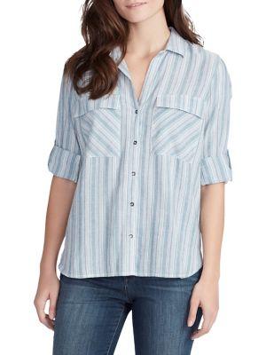 William Rast Dalila Relaxed-fit Roll-tab Button-down Shirt