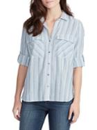 William Rast Dalila Relaxed-fit Roll-tab Button-down Shirt