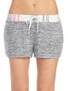 Kensie Marled Drawstring Shorts