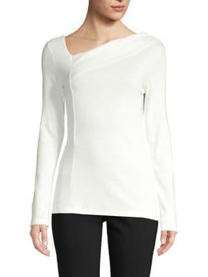 Lord & Taylor Asymmetric Neckline Top