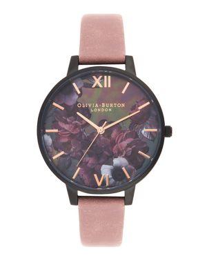 Olivia Burton After Dark Suede-strap Watch