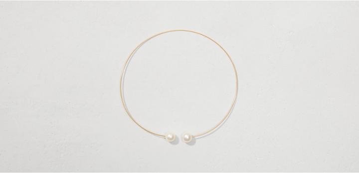Lou & Grey Melissa Mcarthur Jewellery Round Neck Wire With White Pearls