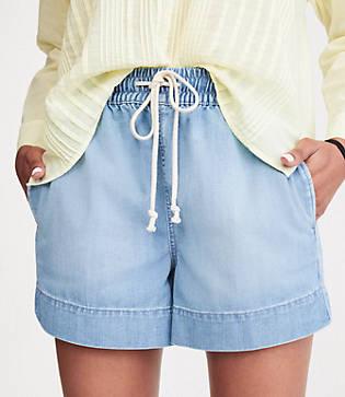 Lou & Grey Denim Rope Tie Shorts