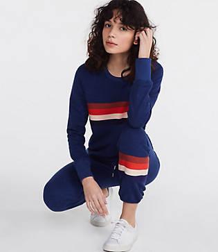 Lou & Grey Sundry Stripes Raglan Sweatshirt