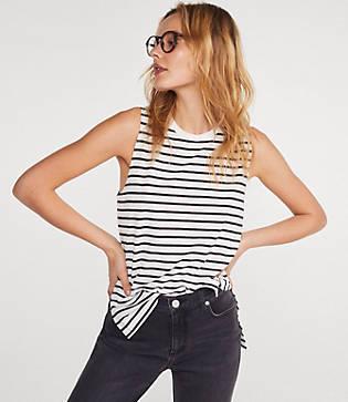 Lou & Grey Striped Softserve Slub Tank