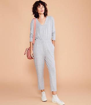 Lou & Grey Brushed V-neck Jumpsuit