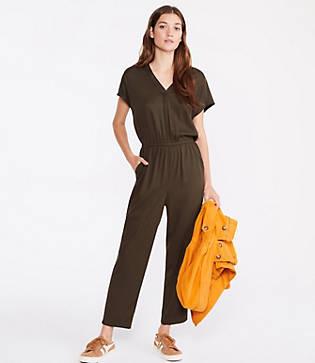 Lou & Grey Twill V-neck Jumpsuit