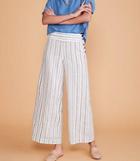 Lou & Grey Striped Button High Waist Wide Leg Linen Pants