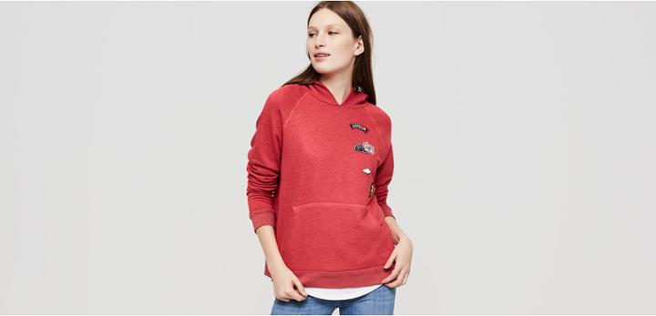 Lou & Grey Sundry Amour Patches Hoodie