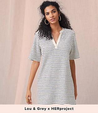 Lou & Grey Brushstripe Pocket Dress