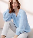 Lou & Grey Stitchy Blouson Sweater
