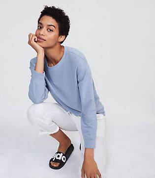 Lou & Grey Garment Dye Sweatshirt Top