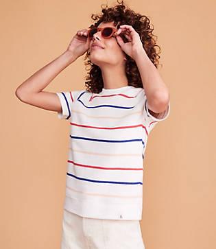 Lou & Grey Striped Terry Sweatshirt Tee