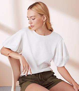 Lou & Grey Puff Sleeve Sweatshirt Tee