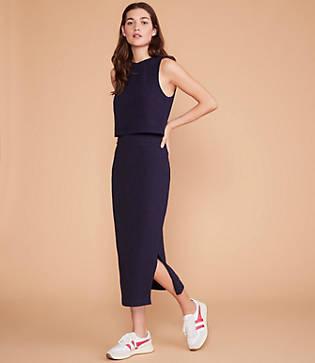 Lou & Grey Cozy Jersey Midi Skirt